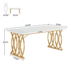 63-Inch Executive Desk and Conference Table for 4–6 People