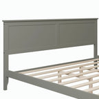 Struttura letto king con piattaforma, testiera, pediera e doghe in legno
