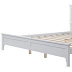 Struttura letto king con piattaforma, testiera, pediera e doghe in legno