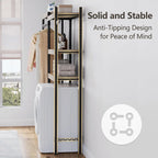 5-Tier Wood Over-the-Washer and Dryer Storage Shelf