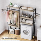 5-Tier Wood Over-the-Washer and Dryer Storage Shelf