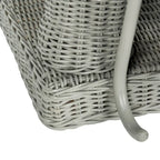 Beistelltisch aus natürlichem Rattan in Elefantenform mit Tablett - 25 x 17.5 x 21.5 in