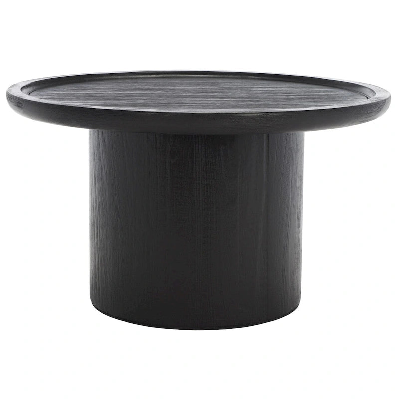 Runder Säulen-Couchtisch - Natur - 28W x 28D x 16H
