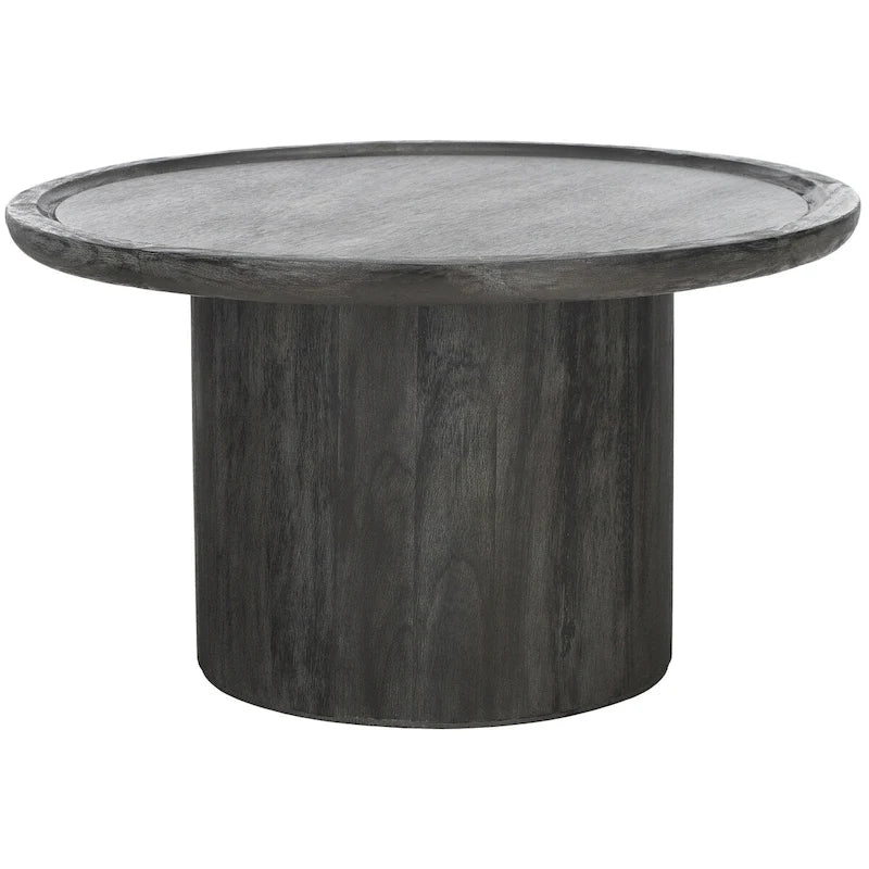 Runder Säulen-Couchtisch - Natur - 28W x 28D x 16H