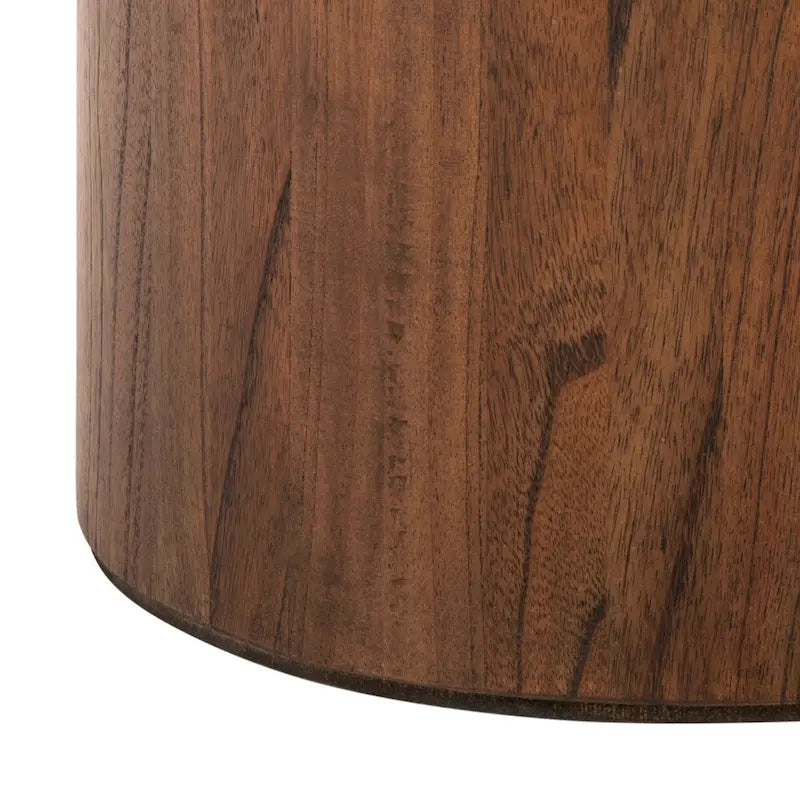 Runder Säulen-Couchtisch - Natur - 28W x 28D x 16H
