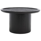 Runder Säulen-Couchtisch - Natur - 28W x 28D x 16H
