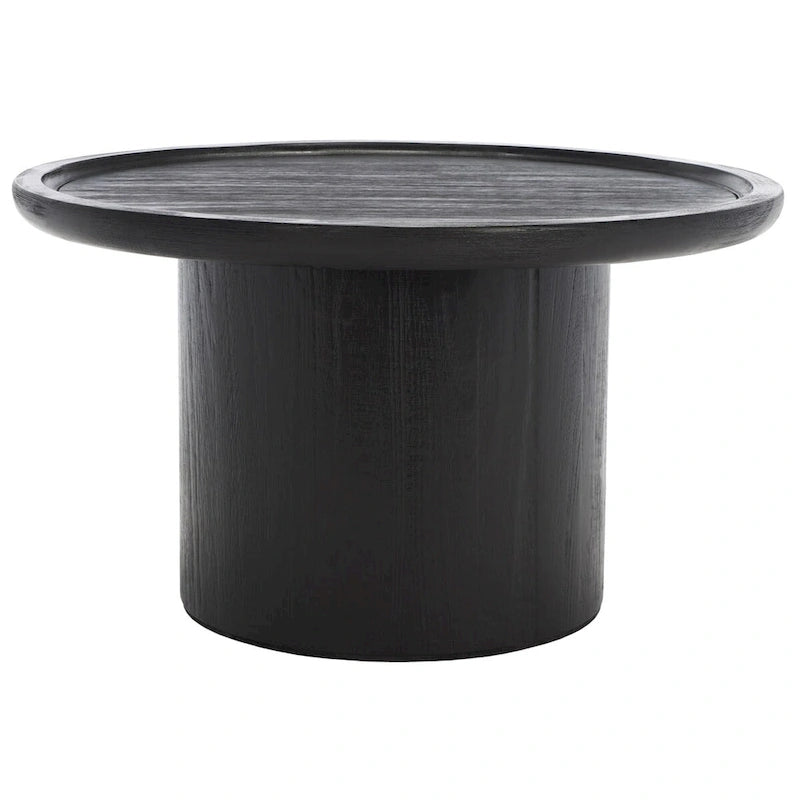 Runder Säulen-Couchtisch - Natur - 28W x 28D x 16H