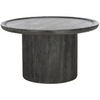 Runder Säulen-Couchtisch - Natur - 28W x 28D x 16H