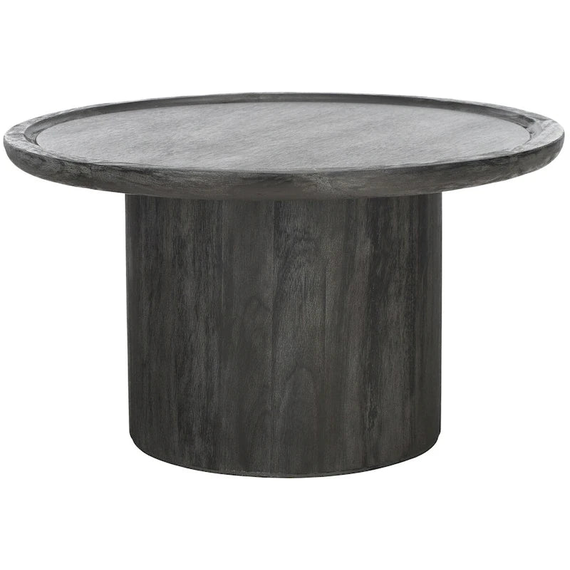 Runder Säulen-Couchtisch - Natur - 28W x 28D x 16H