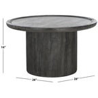Runder Säulen-Couchtisch - Natur - 28W x 28D x 16H