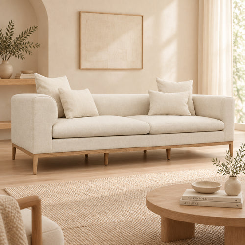 Dora 103 Upholstered Sofa, Beige