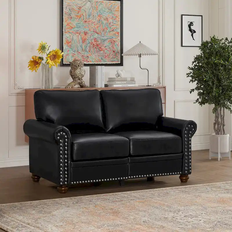 Loveseat-Sofa aus Kunstleder für das Wohnzimmer