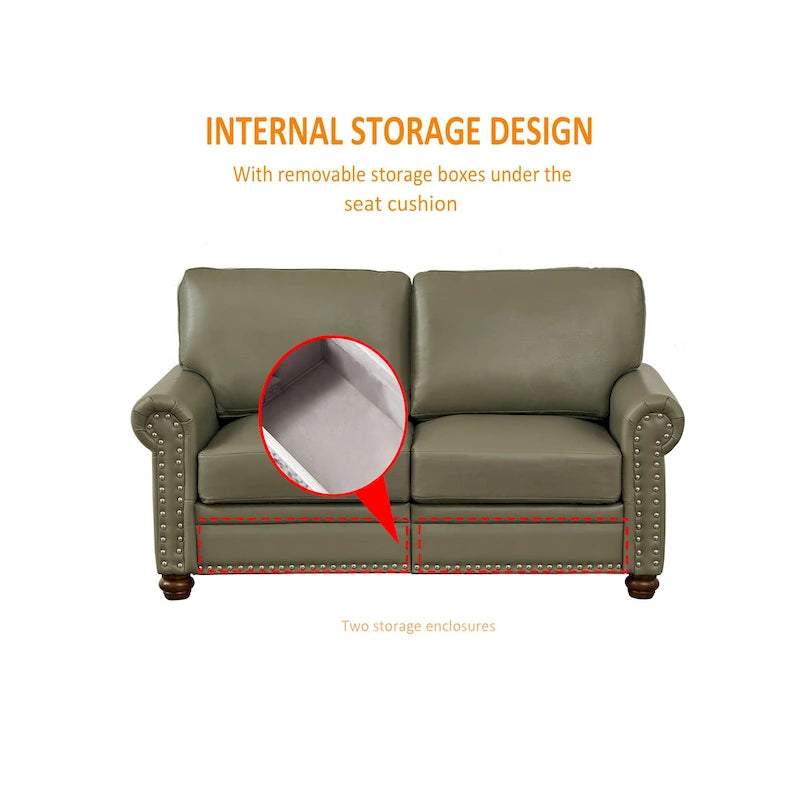 Loveseat-Sofa aus Kunstleder für das Wohnzimmer
