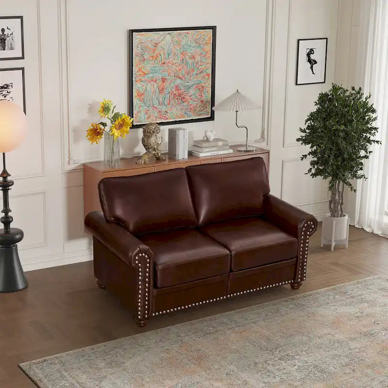 Loveseat-Sofa aus Kunstleder für das Wohnzimmer