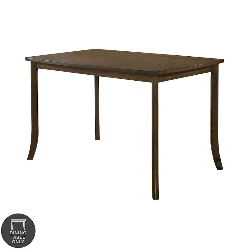 59-Inch Oak Counter-Height Dining Table with Saber Legs
