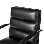Chaise de bureau pivotante réglable en similicuir avec accoudoirs