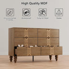 6-Drawer Dresser with Deep Drawers, Modern Wooden Chest