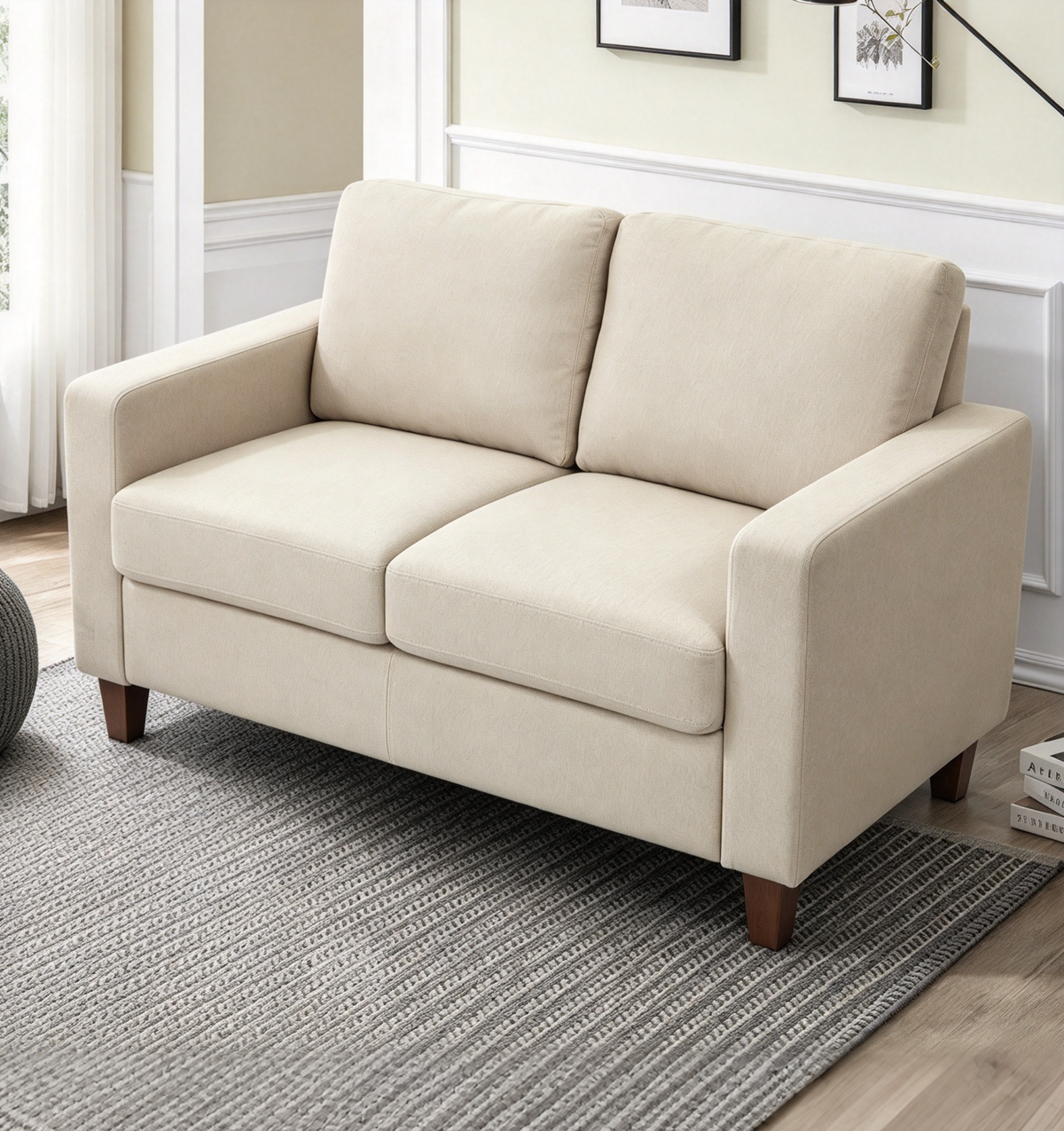 55 In Transitional Upholstered Living Room Loveseat